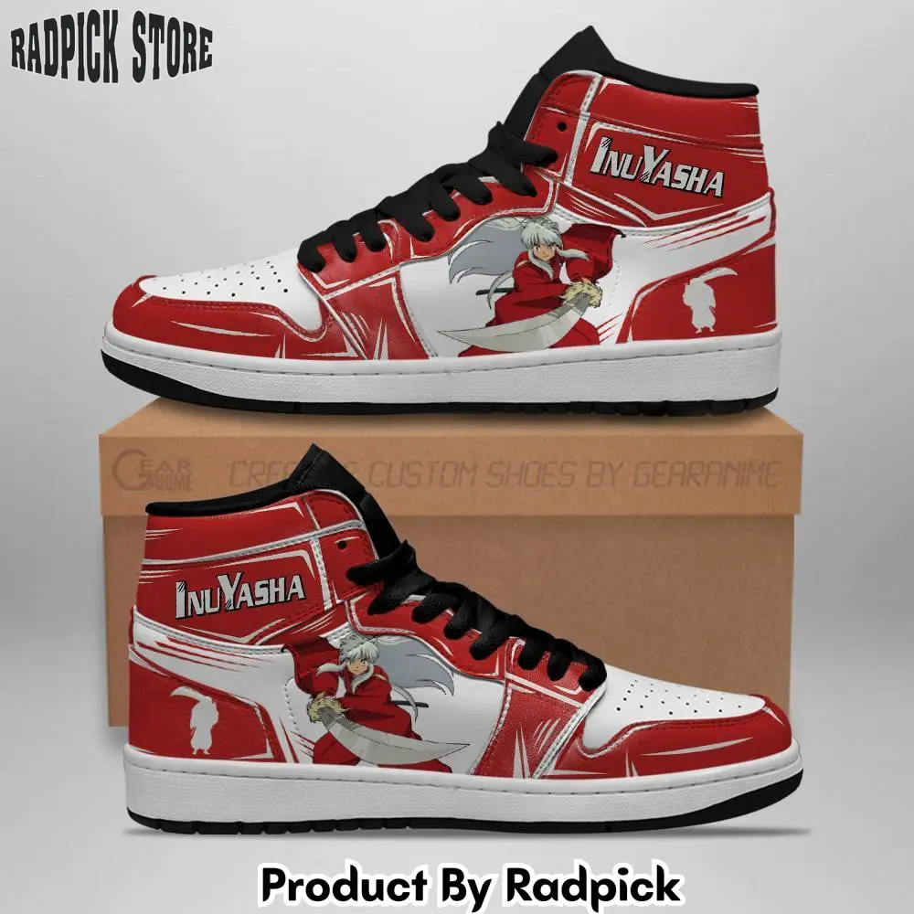 Inuyasha fight air jordan high top sneakers anime mn08  rp0251232
